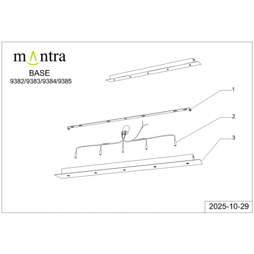 9383 Основание потолочное 5L MODULAR LIGHT FLORONES